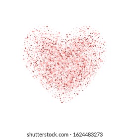 
Abstract vector heart. Gold glitters. Design element for greeting card, invitation, background, texture.