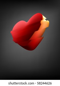 abstract vector heart illustration