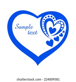 Abstract vector heart isolated on White background. Vector illustration 