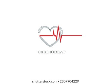 plantilla de diseño de logotipo de corazón vectorial abstracto