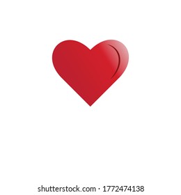 Resumen del logo del corazón vectorial. Icono de amor. Ilustración bursátil.