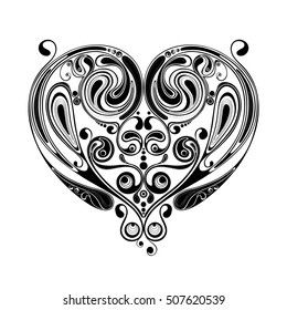 Abstract vector heart patterns for Valentine's Day