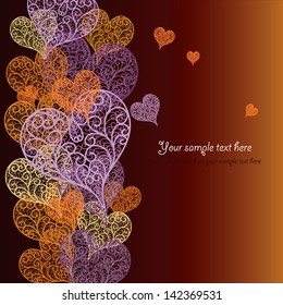 Abstract vector heart with place for your text