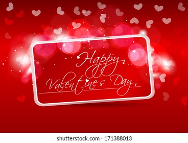 Abstract  Vector Heart for Valentines Day Background