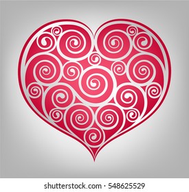 Abstract vector heart for Valentine's Day