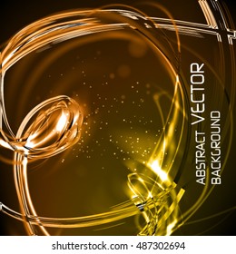 Abstract vector heat temperature background. Fever frame with shine fibers