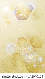 Abstract vector hexagon background.