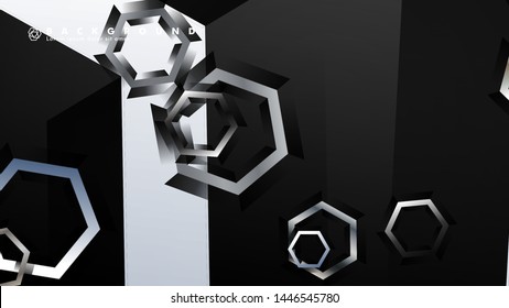 abstract vector with hexagon background stacked with light and dark colors. dark color for your text or design. technology design. eps 10