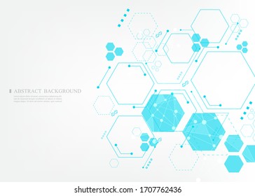 concepto geométrico abstracto del vector hexágono.fondo hexagonal futurista.