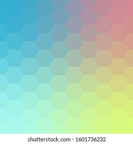 abstract vector hexagon. pastel pattern