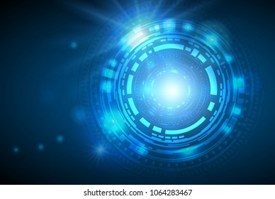 abstract vector hi speed internet technology background illustration. digital business , vector tech circle and technology background.