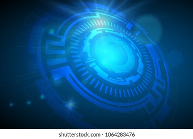 abstract vector hi speed internet technology background illustration. digital business , vector tech circle and technology background.