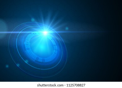 abstract vector hi speed internet technology background illustration , digital business , vector tech circle and technology background.
