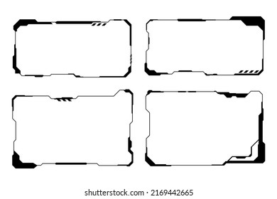 Abstract Vector Hi Tech Scifi HUD Light Gray Virtual Element Futuristic Panel for human user interface