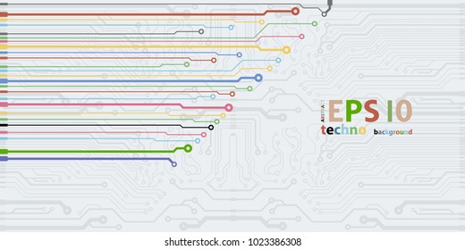 Abstract vector high tech circuit board background illustration. EPS10 pattern