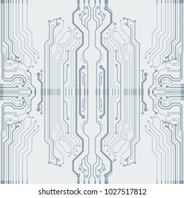 Abstract vector high tech circuit board background illustration. EPS10 pattern