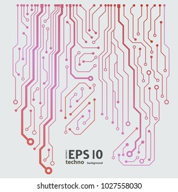 Abstract vector high tech circuit board background illustration. EPS10 pattern