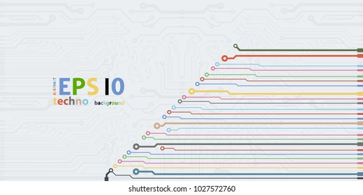 Abstract vector high tech circuit board background illustration. EPS10 pattern