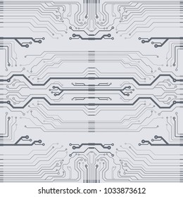 Abstract vector high tech circuit board background illustration. EPS10 pattern