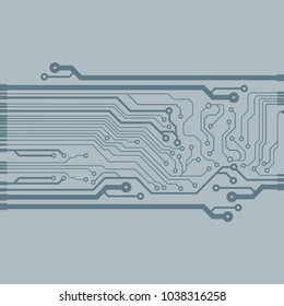 Abstract vector high tech circuit board background illustration. EPS10 pattern
