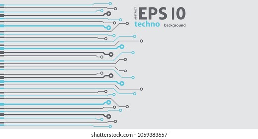 Abstract vector high tech circuit board background illustration. EPS10 pattern
