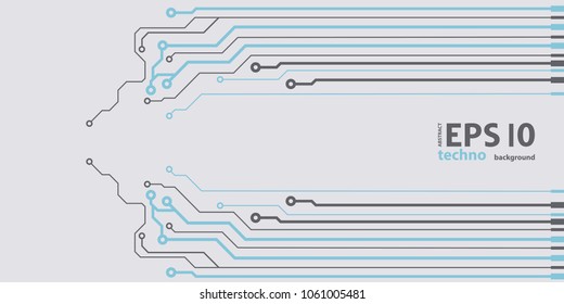 Abstract vector high tech circuit board background illustration. EPS10 pattern
