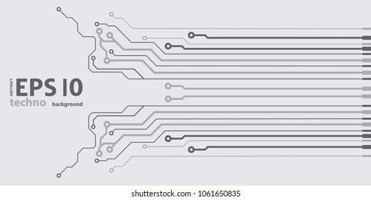 Abstract vector high tech circuit board background illustration. EPS10 pattern