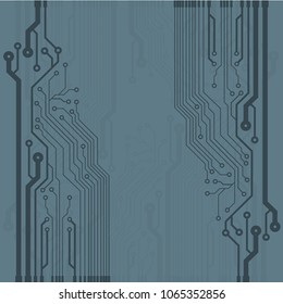 Abstract vector high tech circuit board background illustration. EPS10 pattern