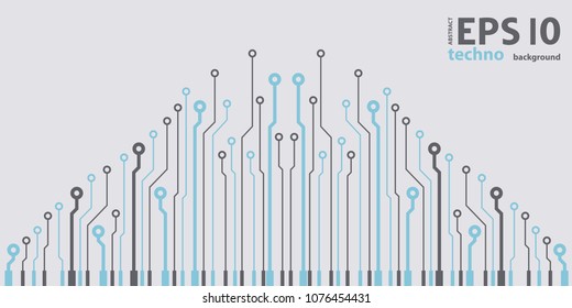 Abstract vector high tech circuit board background illustration. EPS10 pattern