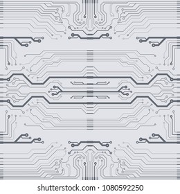 Abstract vector high tech circuit board background illustration. EPS10 pattern