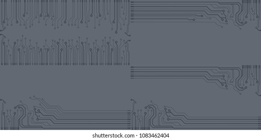 Abstract vector high tech circuit board background illustration. EPS10 pattern