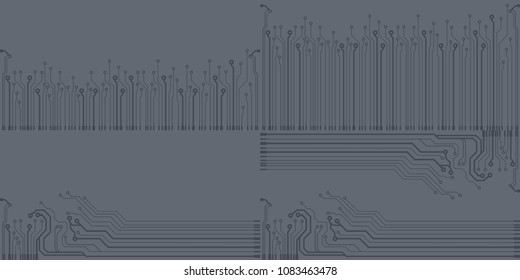 Abstract vector high tech circuit board background illustration. EPS10 pattern