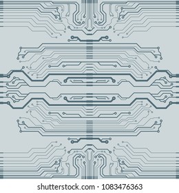 Abstract vector high tech circuit board background illustration. EPS10 pattern