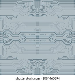 Abstract vector high tech circuit board background illustration. EPS10 pattern