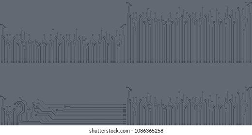 Abstract vector high tech circuit board background illustration. EPS10 pattern
