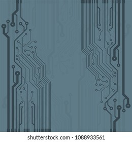 Abstract vector high tech circuit board background illustration. EPS10 pattern
