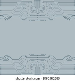 Abstract vector high tech circuit board background illustration. EPS10 pattern