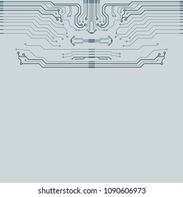 Abstract vector high tech circuit board background illustration. EPS10 pattern
