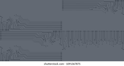 Abstract vector high tech circuit board background illustration. EPS10 pattern