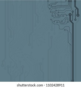 Abstract vector high tech circuit board background illustration. EPS10 pattern