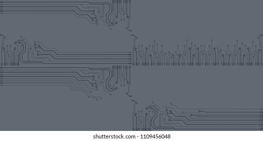 Abstract vector high tech circuit board background illustration. EPS10 pattern