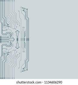 Abstract vector high tech circuit board background illustration. EPS10 pattern
