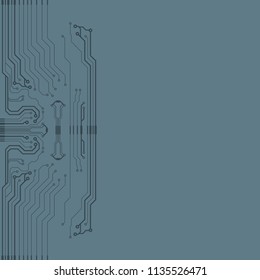 Abstract vector high tech circuit board background illustration. EPS10 pattern