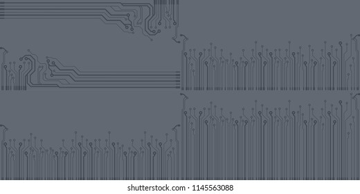 Abstract vector high tech circuit board background illustration. EPS10 pattern