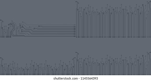 Abstract vector high tech circuit board background illustration. EPS10 pattern