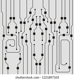 Abstract vector high tech circuit board background illustration. EPS10 pattern
