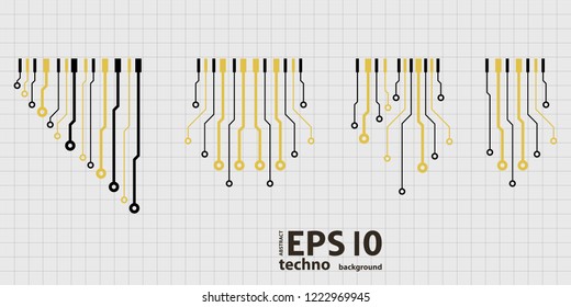 Abstract vector high tech circuit board background illustration