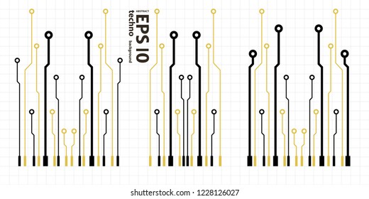 Abstract vector high tech circuit board background illustration