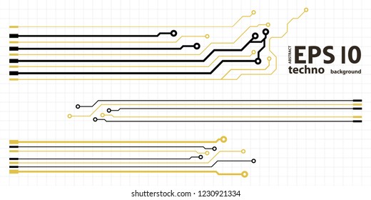 Abstract vector high tech circuit board background illustration