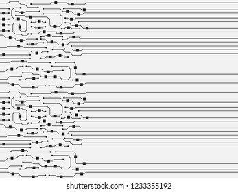 Abstract vector high tech circuit board background illustration